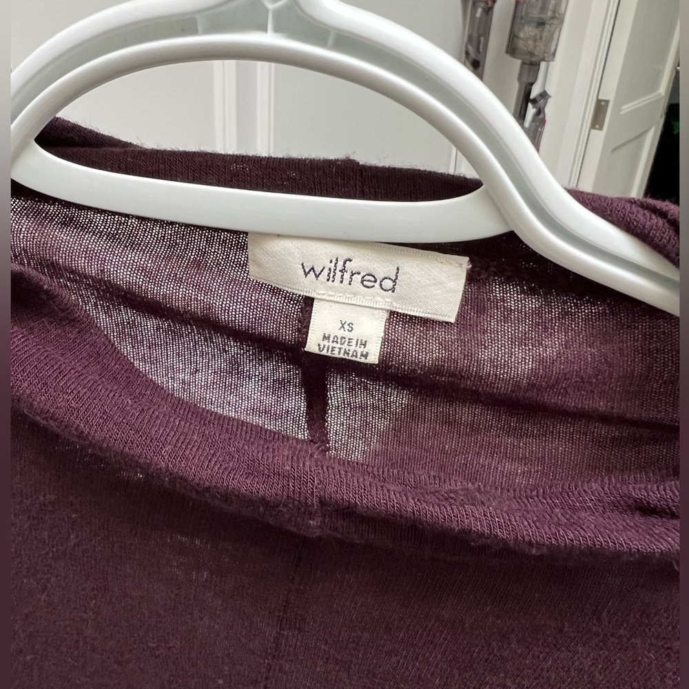 Aritzia burgundy turtleneck blouse - Picture 3 of 8